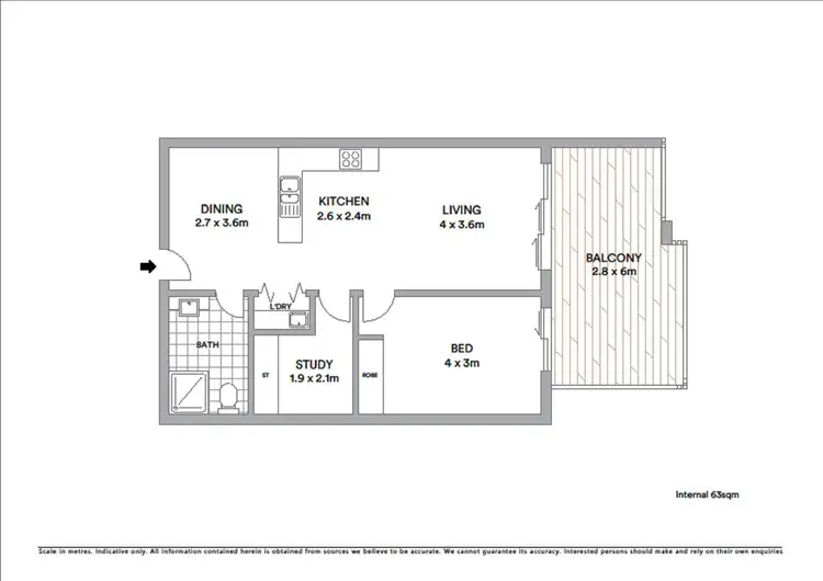Floorplan of Homely unit listing, 6/128 Belinda Street, Gerringong NSW 2534