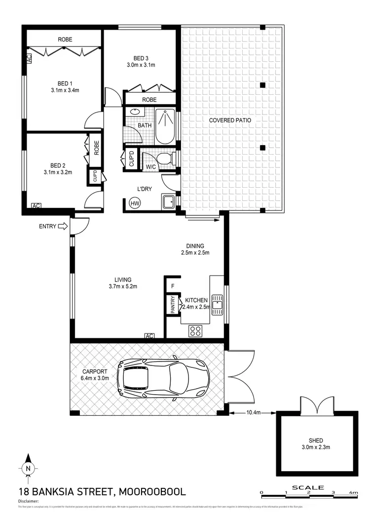 Floorplan of Homely house listing, 18 Banksia Street, Mooroobool QLD 4870