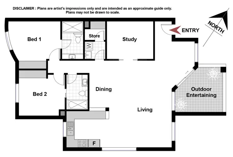 Floorplan of Homely apartment listing, 81/8 Dominion Circuit, Forrest ACT 2603
