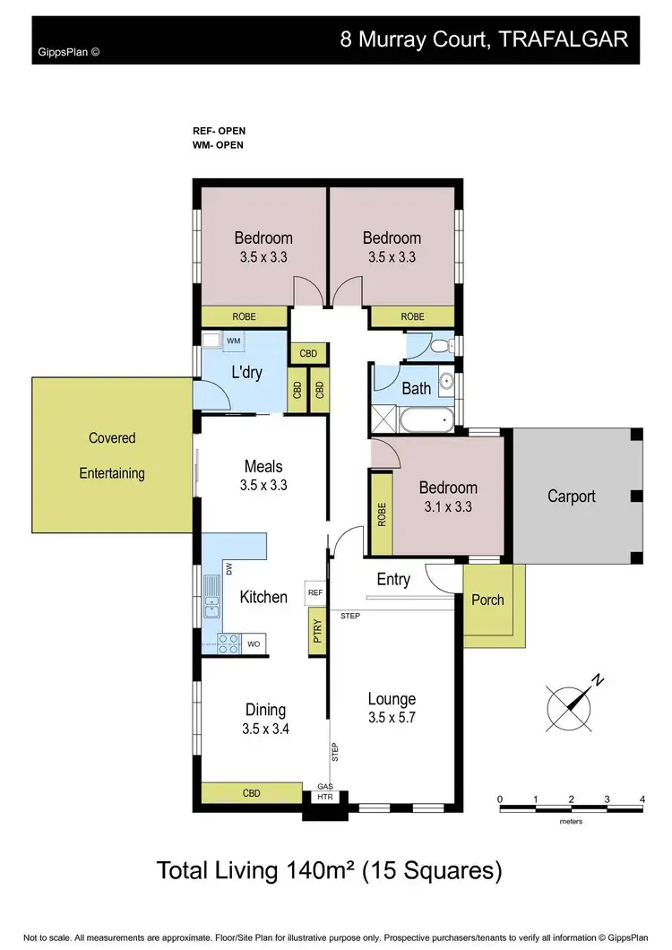 Floorplan of Homely house listing, 8 Murray Court, Trafalgar VIC 3824