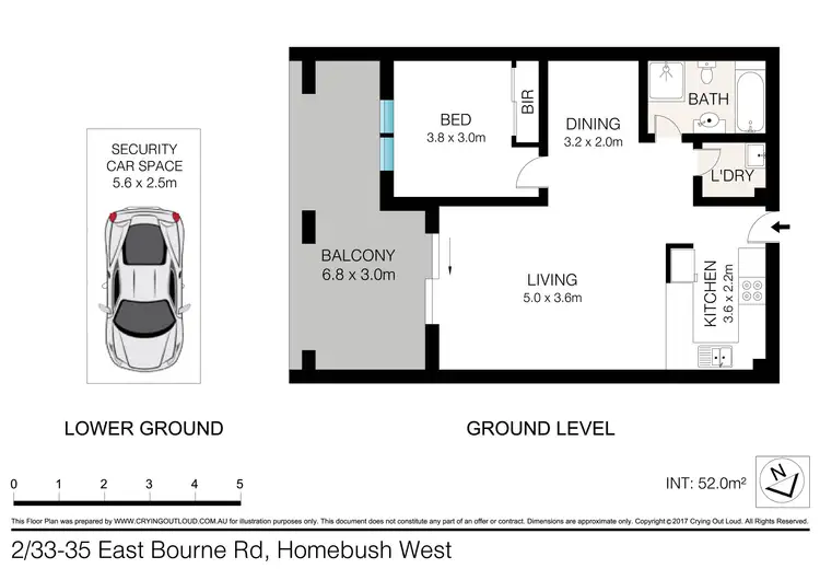 Floorplan of Homely apartment listing, 2/33-35 Eastbourne Avenue, Homebush West NSW 2140