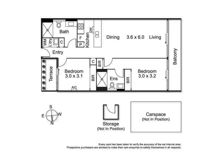 Floorplan of Homely apartment listing, 319/68 Leveson Street, North Melbourne VIC 3051