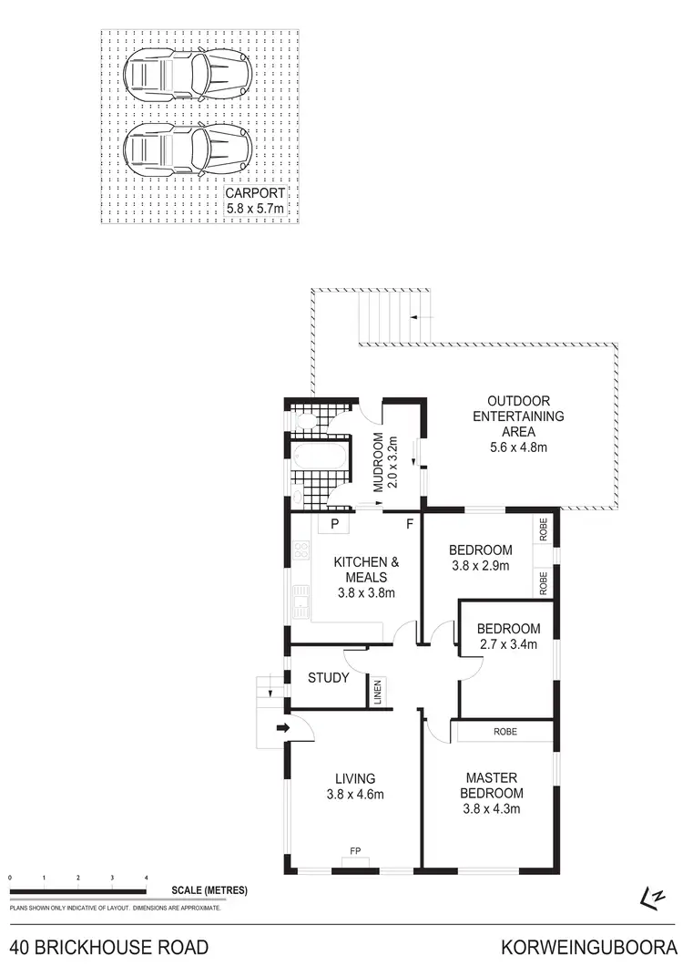 Floorplan of Homely rural property listing, 40 Brickhouse Road, Korweinguboora VIC 3461