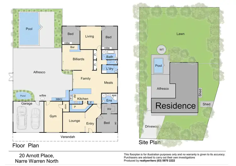 Floorplan of Homely house listing, 20 Arnott Place, Narre Warren North VIC 3804