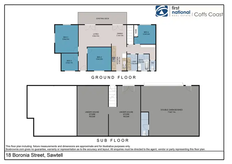 Floorplan of Homely house listing, 18 Boronia Street, Sawtell NSW 2452