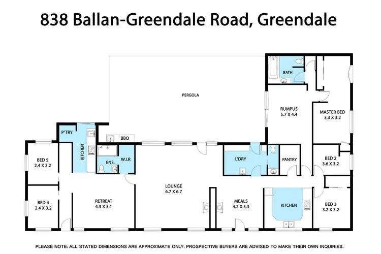 Floorplan of Homely house listing, 838 Ballan-Greendale Road, Greendale VIC 3341