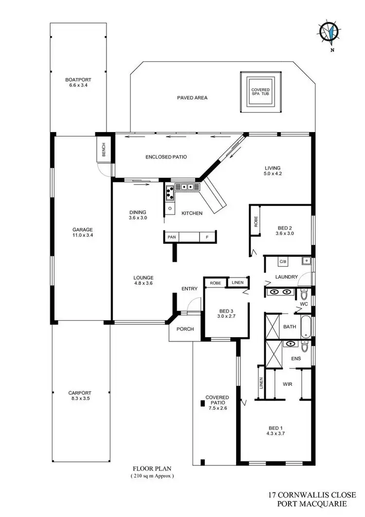 Floorplan of Homely house listing, 17 Cornwallis Close, Port Macquarie NSW 2444