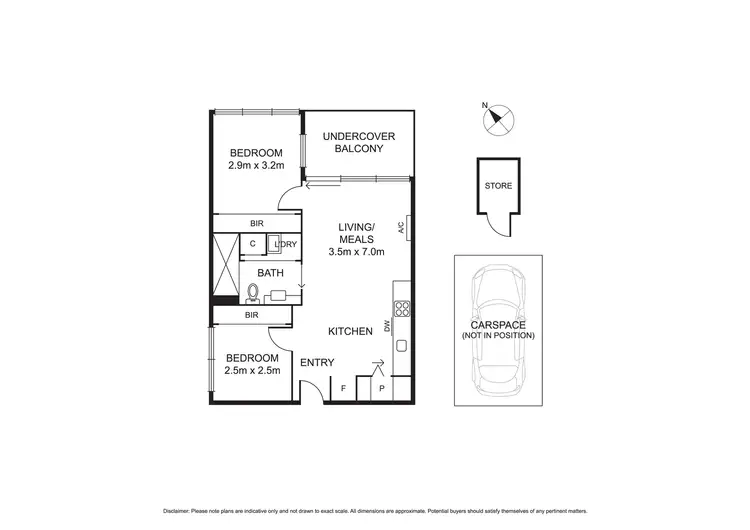 Floorplan of Homely unit listing, 407/64 Macaulay Road, North Melbourne VIC 3051