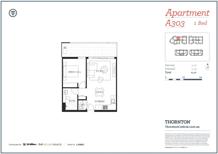 Floorplan of Homely apartment listing, 303/101A Lord Sheffield Circuit, Penrith NSW 2750