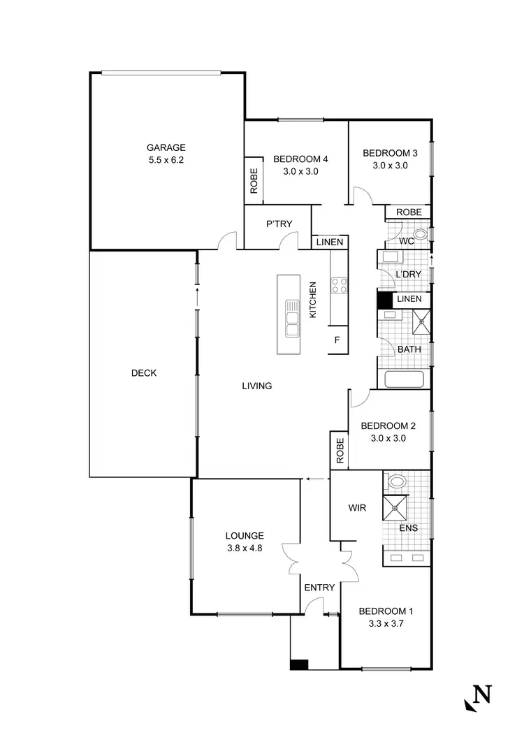 Floorplan of Homely house listing, 23 Forbes Court, North Bendigo VIC 3550
