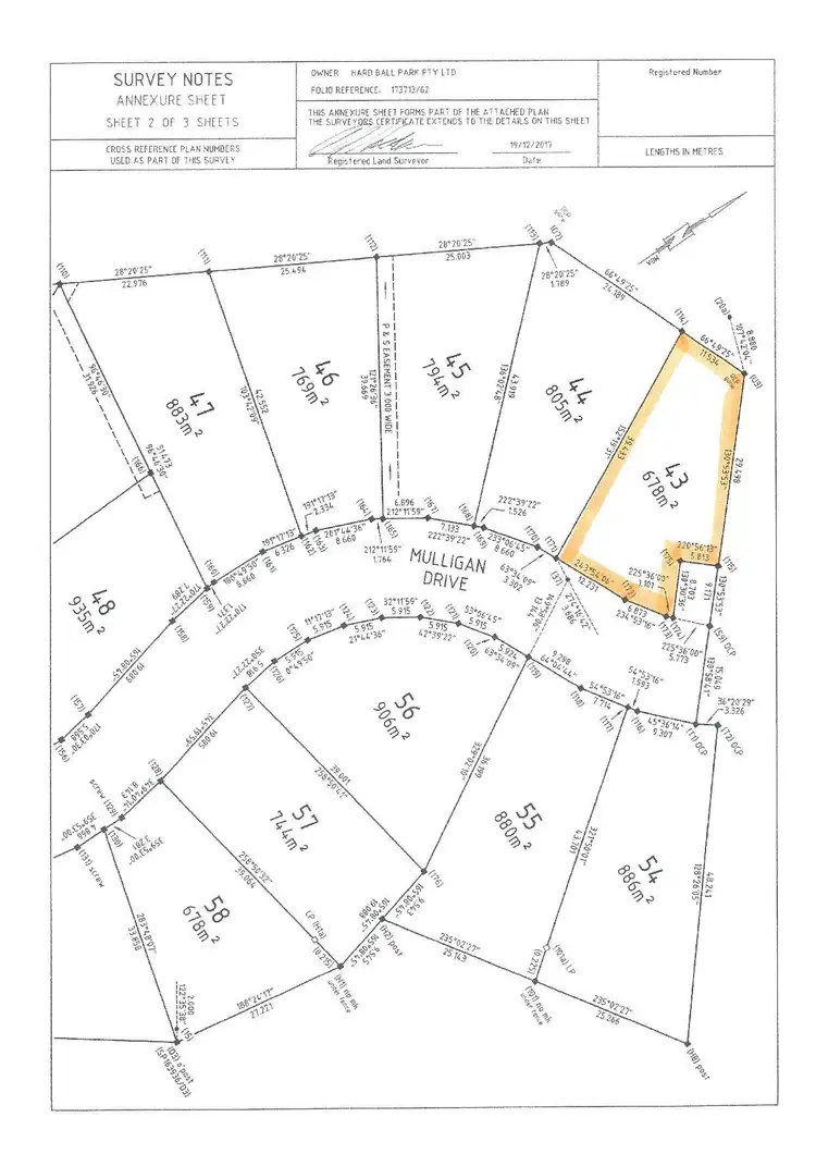 Floorplan of Homely land listing, LOT 43 Mulligan Drive, Spreyton TAS 7310