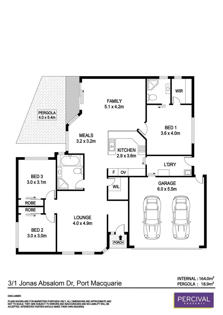 Floorplan of Homely villa listing, 3/1 Jonas Absalom Drive, Port Macquarie NSW 2444
