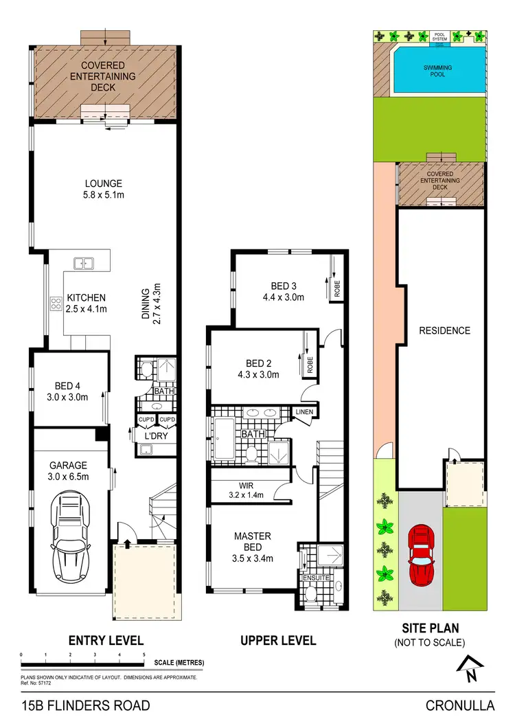 Floorplan of Homely semi-detached listing, 15b Flinders Road, Cronulla NSW 2230