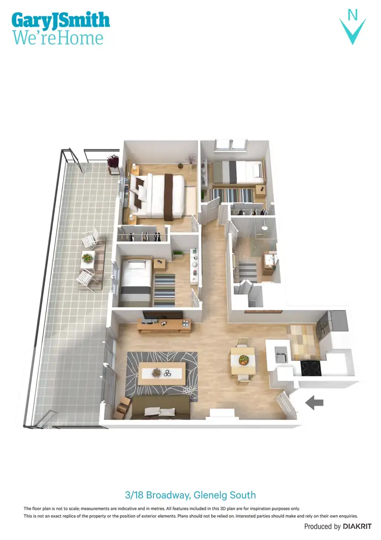 Floorplan of Homely unit listing, 3/18 Broadway, Glenelg South SA 5045