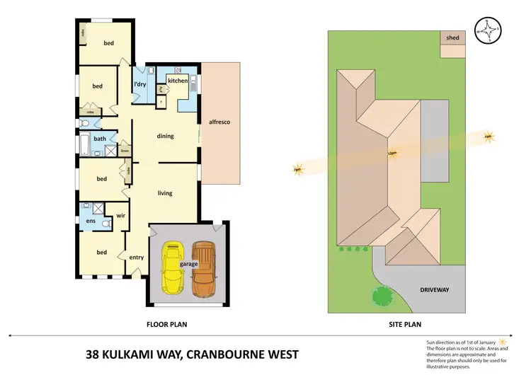 Floorplan of Homely house listing, 38 Kulkami Way, Cranbourne West VIC 3977