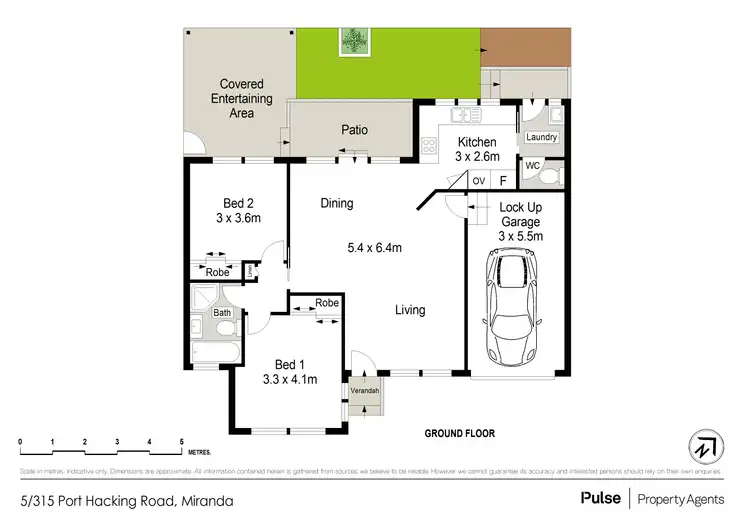Floorplan of Homely villa listing, 5/315 Port Hacking Road, Miranda NSW 2228