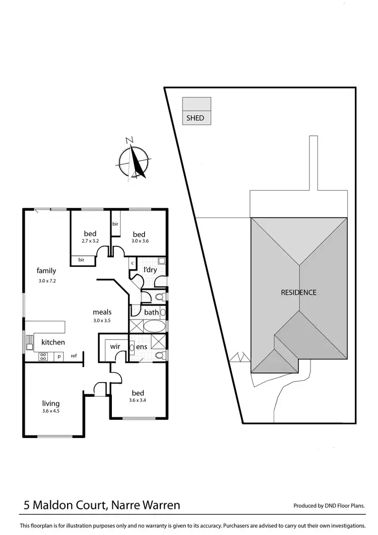 Floorplan of Homely house listing, 5 Maldon Court, Narre Warren VIC 3805