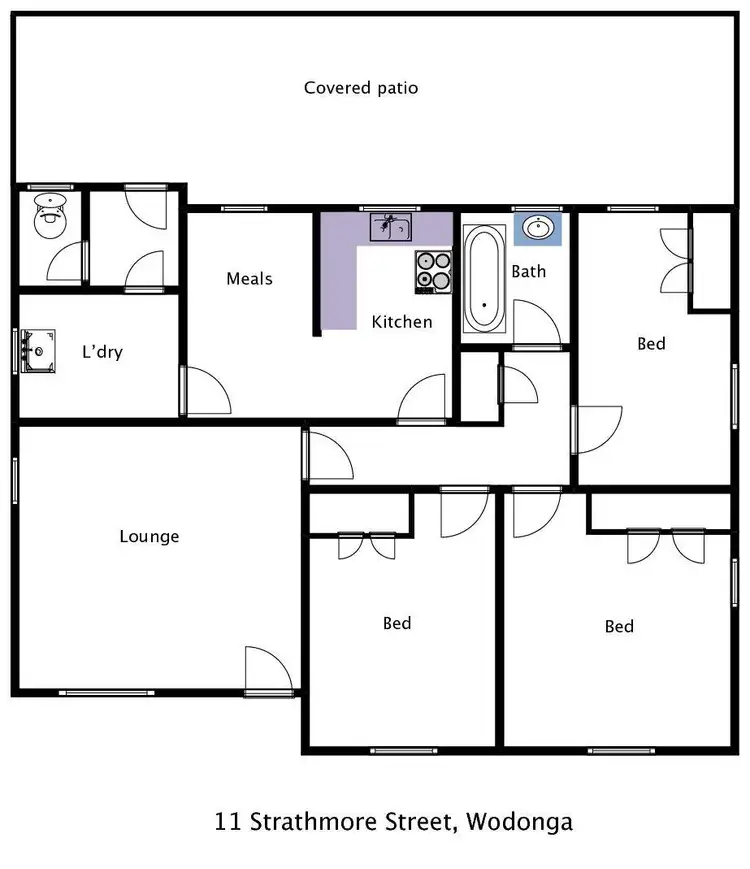 Floorplan of Homely house listing, 11 Strathmore Street, Wodonga VIC 3690