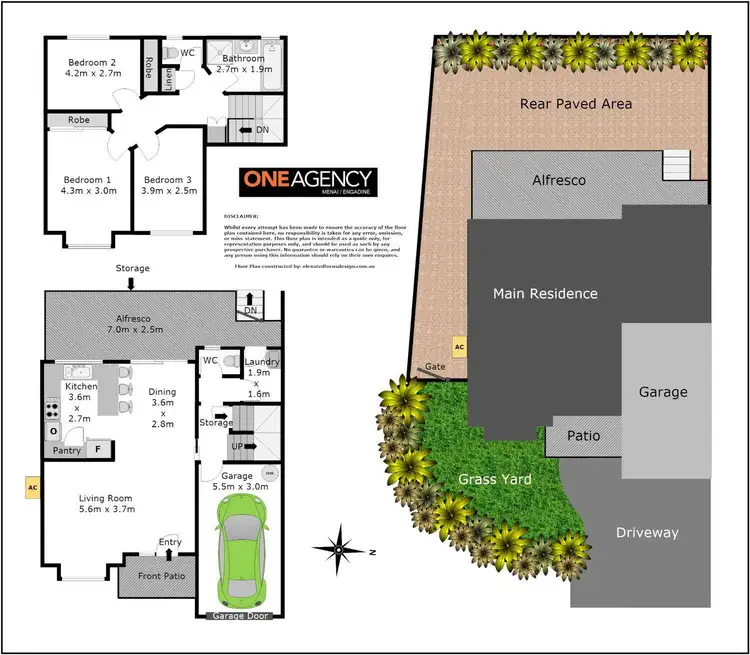 Floorplan of Homely townhouse listing, 10 Daintree Way, Menai NSW 2234