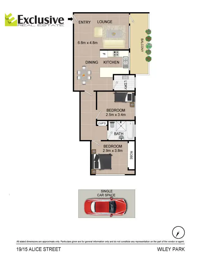 Floorplan of Homely unit listing, 19/15 Alice Street, Wiley Park NSW 2195