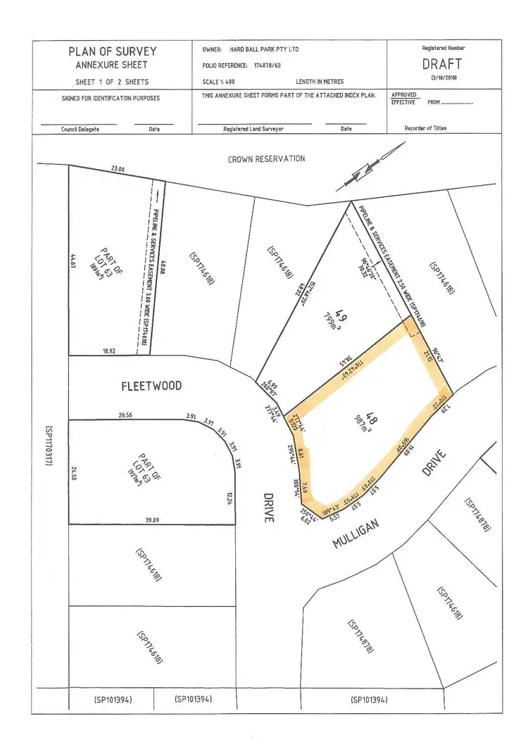 Floorplan of Homely land listing, LOT 48 Mulligan Drive, Spreyton TAS 7310