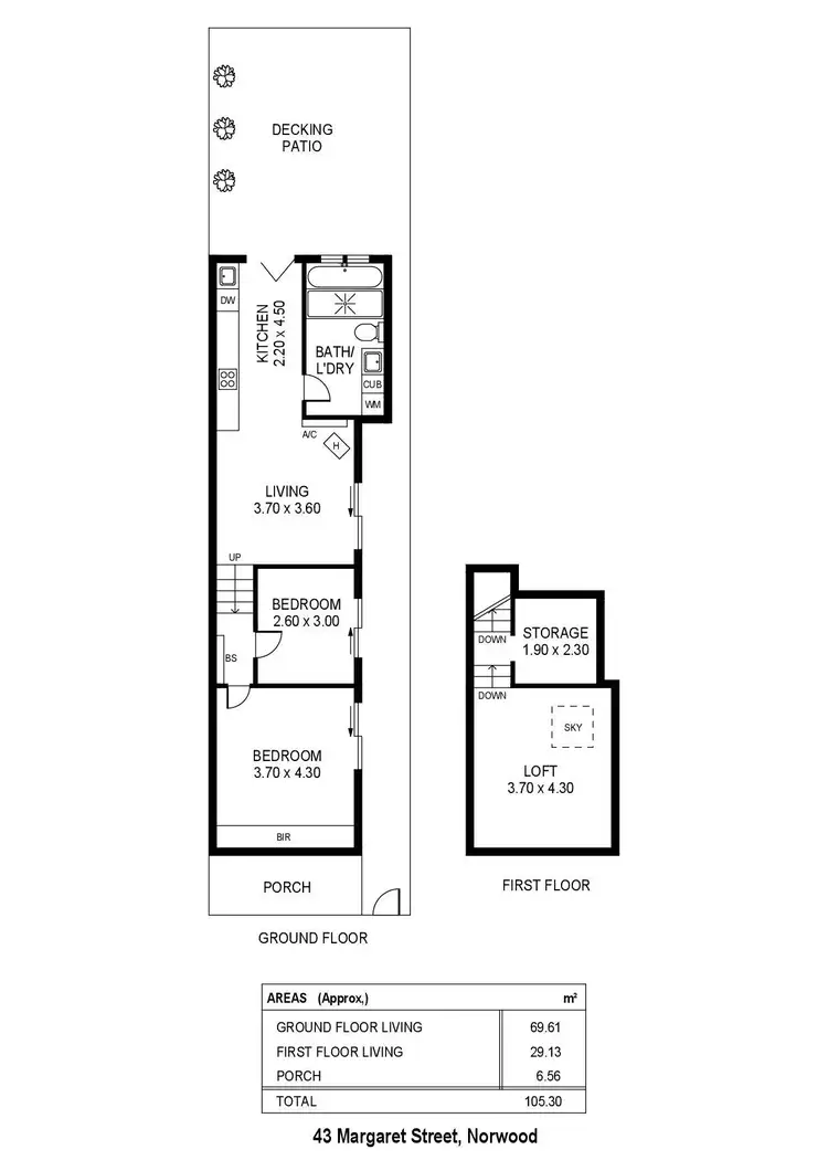 Floorplan of Homely house listing, 43 Margaret Street, Norwood SA 5067