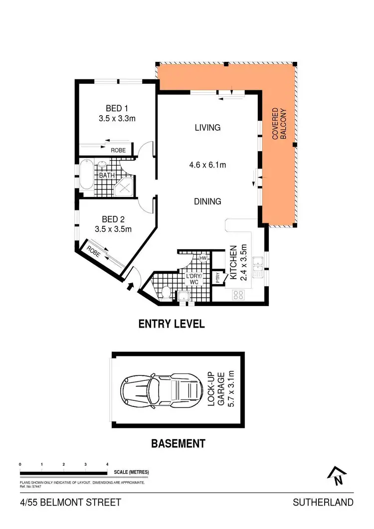 Floorplan of Homely unit listing, 4/55 Belmont Street, Sutherland NSW 2232