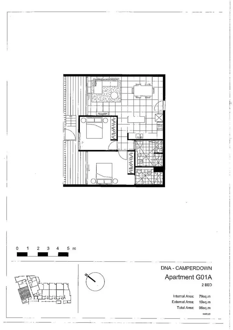 Floorplan of Homely apartment listing, 99A/5 Pyrmont Bridge Road, Camperdown NSW 2050