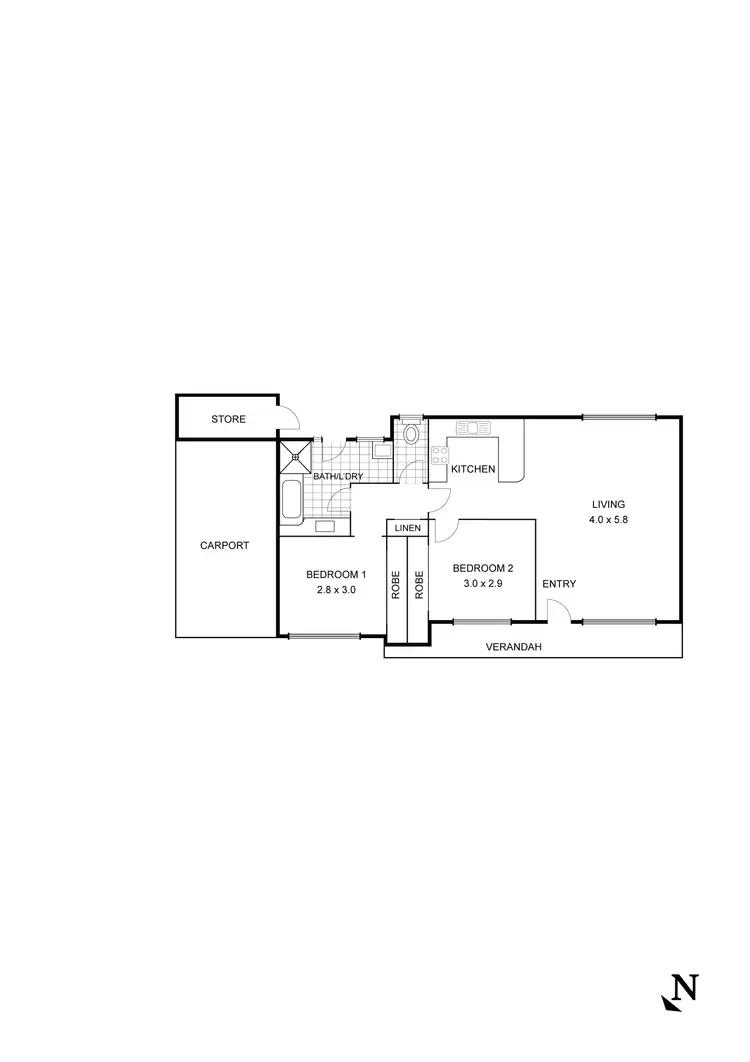 Floorplan of Homely unit listing, 4/21A Nish Street, Flora Hill VIC 3550