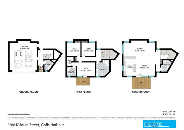 Floorplan of Homely townhouse listing, 1/66 Mildura Street, Coffs Harbour NSW 2450