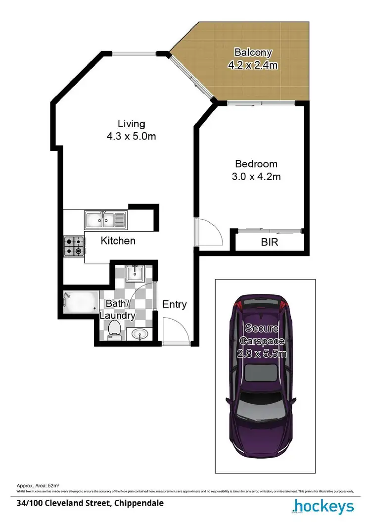 Floorplan of Homely apartment listing, 34/100 Cleveland Street, Chippendale NSW 2008