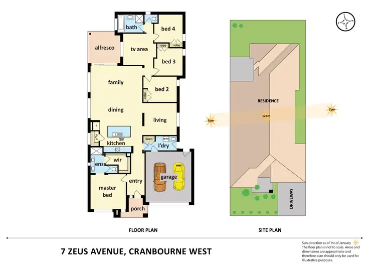 Floorplan of Homely house listing, 7 Zeus Avenue, Cranbourne West VIC 3977