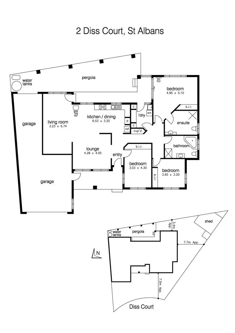 Floorplan of Homely house listing, 2 Diss Court, St Albans VIC 3021
