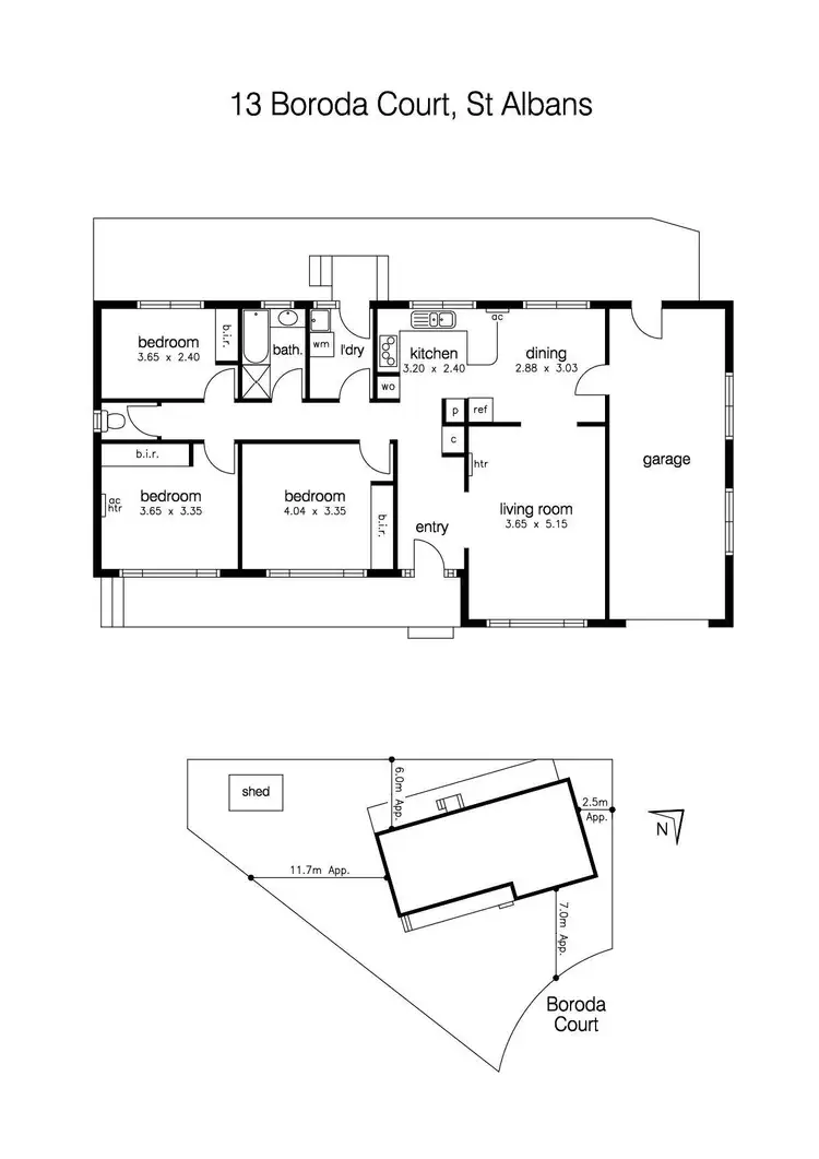 Floorplan of Homely house listing, 13 Boroda Court, St Albans VIC 3021