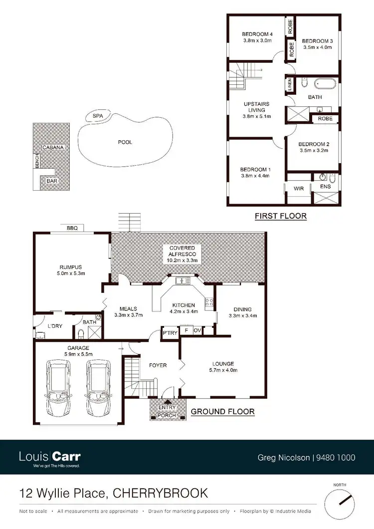 Floorplan of Homely house listing, 12 Wyllie Place, Cherrybrook NSW 2126