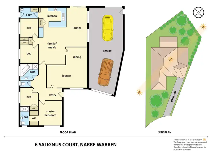 Floorplan of Homely house listing, 6 Salignus Court, Narre Warren VIC 3805