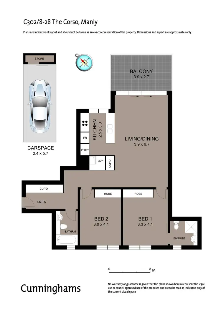 Floorplan of Homely apartment listing, C302/8-28 The Corso, Manly NSW 2095
