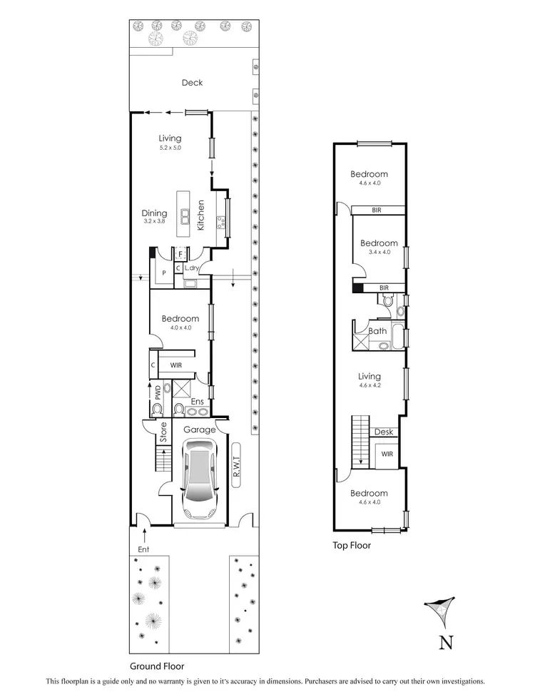 Floorplan of Homely townhouse listing, 60A Ardoyne Street, Black Rock VIC 3193