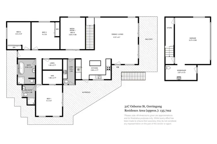 Floorplan of Homely house listing, 31C Osborne Street, Gerringong NSW 2534