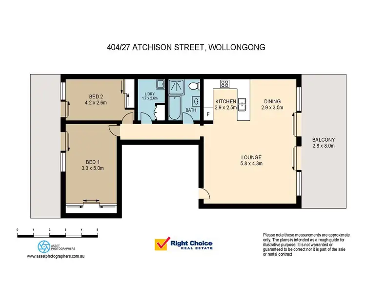 Floorplan of Homely unit listing, 404/27 Atchison Street, Wollongong NSW 2500
