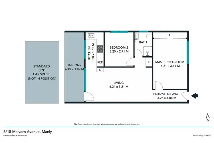 Floorplan of Homely apartment listing, 6/18 Malvern Avenue, Manly NSW 2095