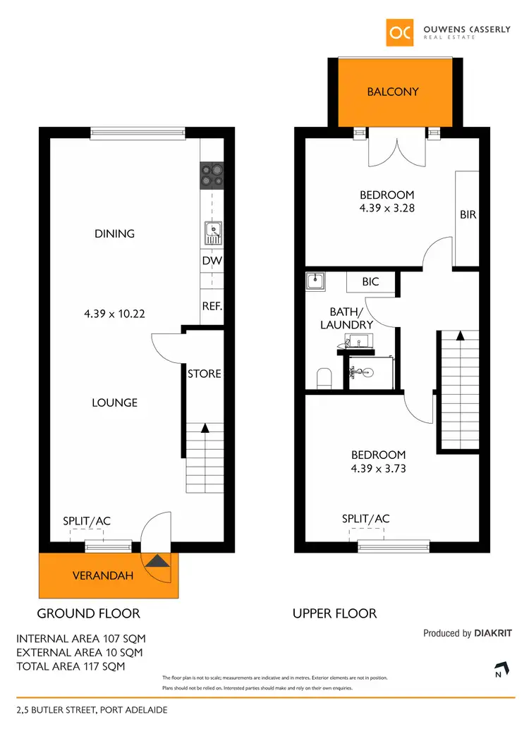 Floorplan of Homely townhouse listing, 2/5 Butler Street, Port Adelaide SA 5015