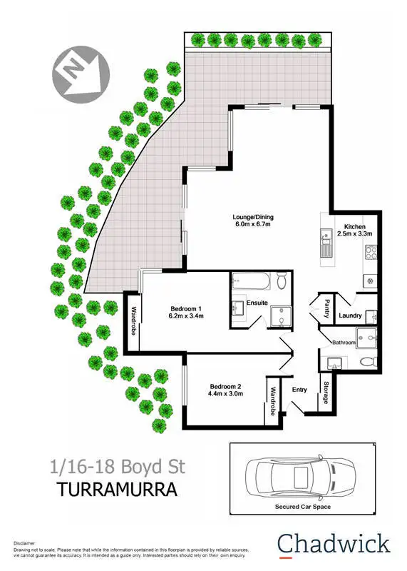 Floorplan of Homely apartment listing, 1/16-18 Boyd Street, Turramurra NSW 2074