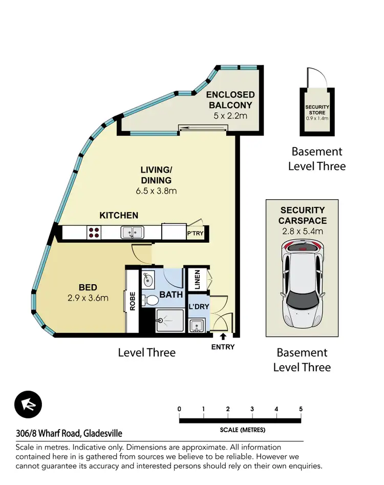 Floorplan of Homely apartment listing, 306/8 Wharf Road, Gladesville NSW 2111