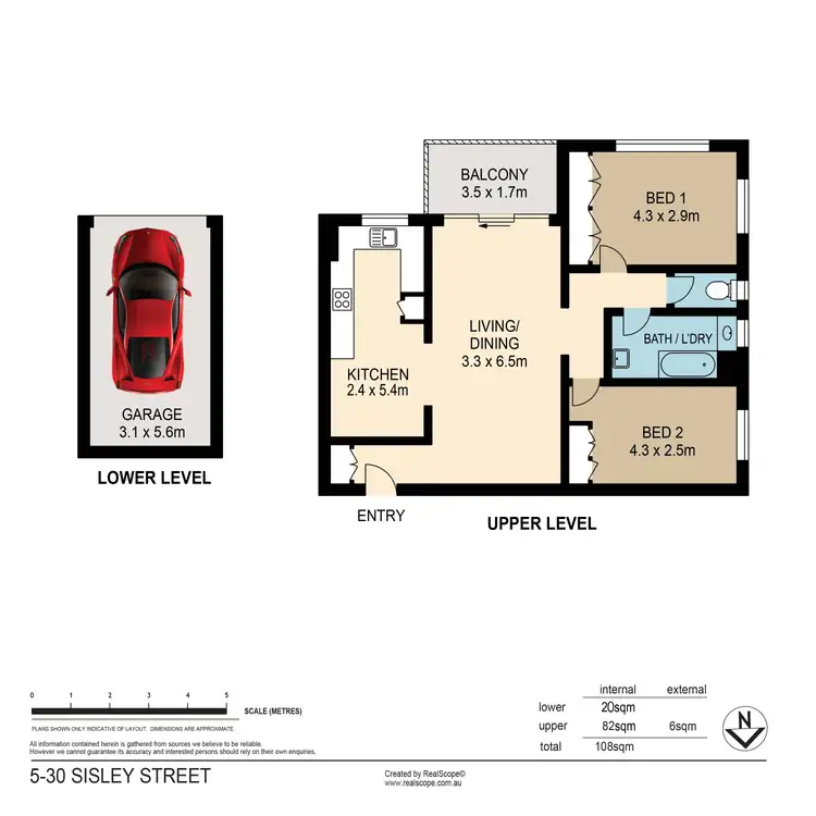 Floorplan of Homely unit listing, 5/30 Sisley Street, St Lucia QLD 4067
