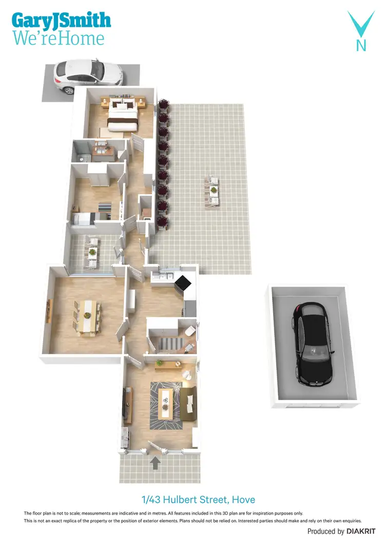Floorplan of Homely semi-detached listing, 1/43 Hulbert Street, Hove SA 5048