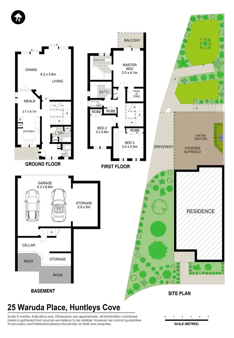 Floorplan of Homely semi-detached listing, 25 Waruda Place, Huntleys Cove NSW 2111