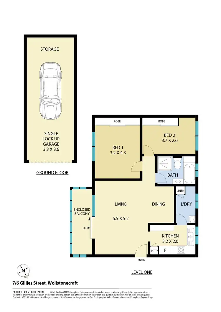 Floorplan of Homely apartment listing, 7/6 Gillies Street, Wollstonecraft NSW 2065