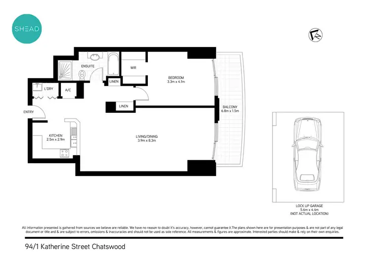 Floorplan of Homely apartment listing, 94/1 Katherine Street, Chatswood NSW 2067