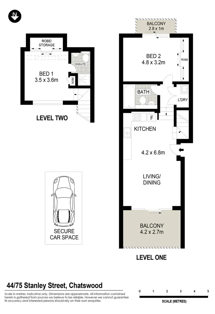 Floorplan of Homely apartment listing, 44/75 Stanley Street, Chatswood NSW 2067